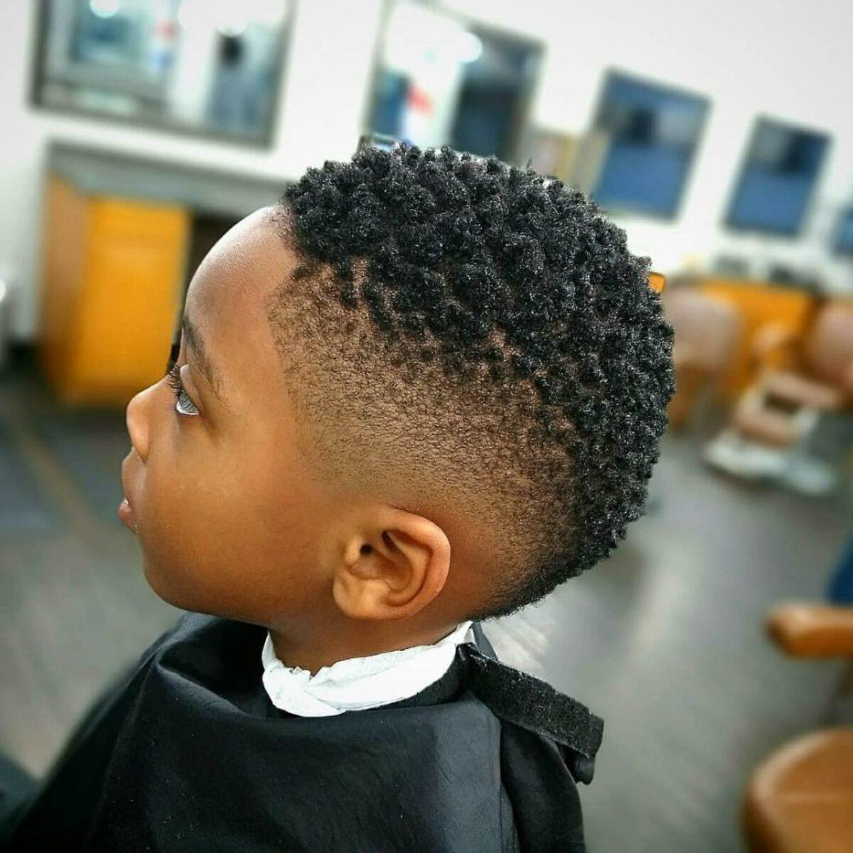 Short Afro Fade for Boys