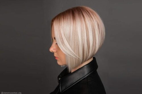 Short blonde bob