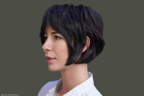 Short bob haircuts with bangs