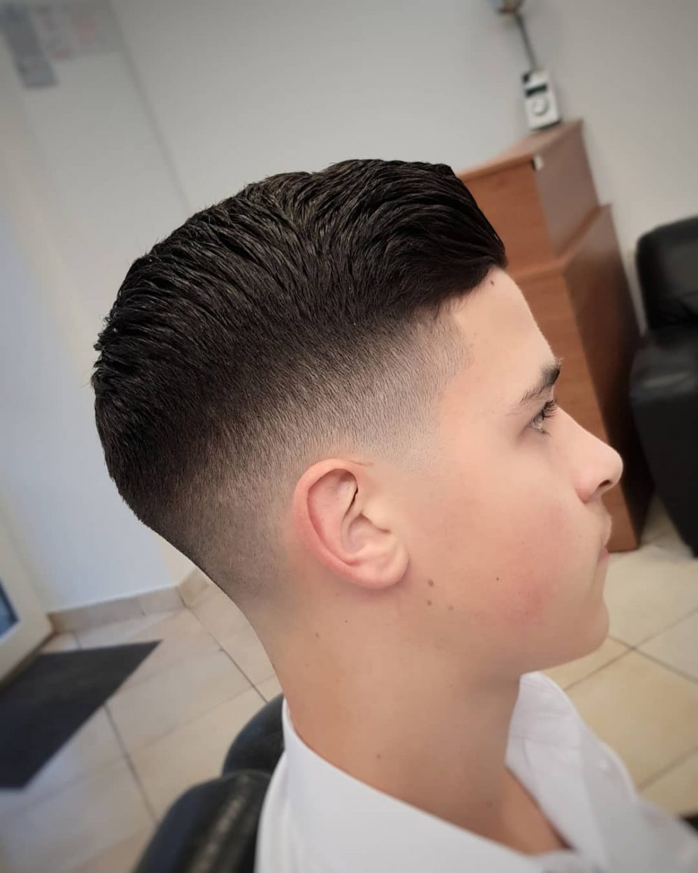 Short Haircut with Skin Fade