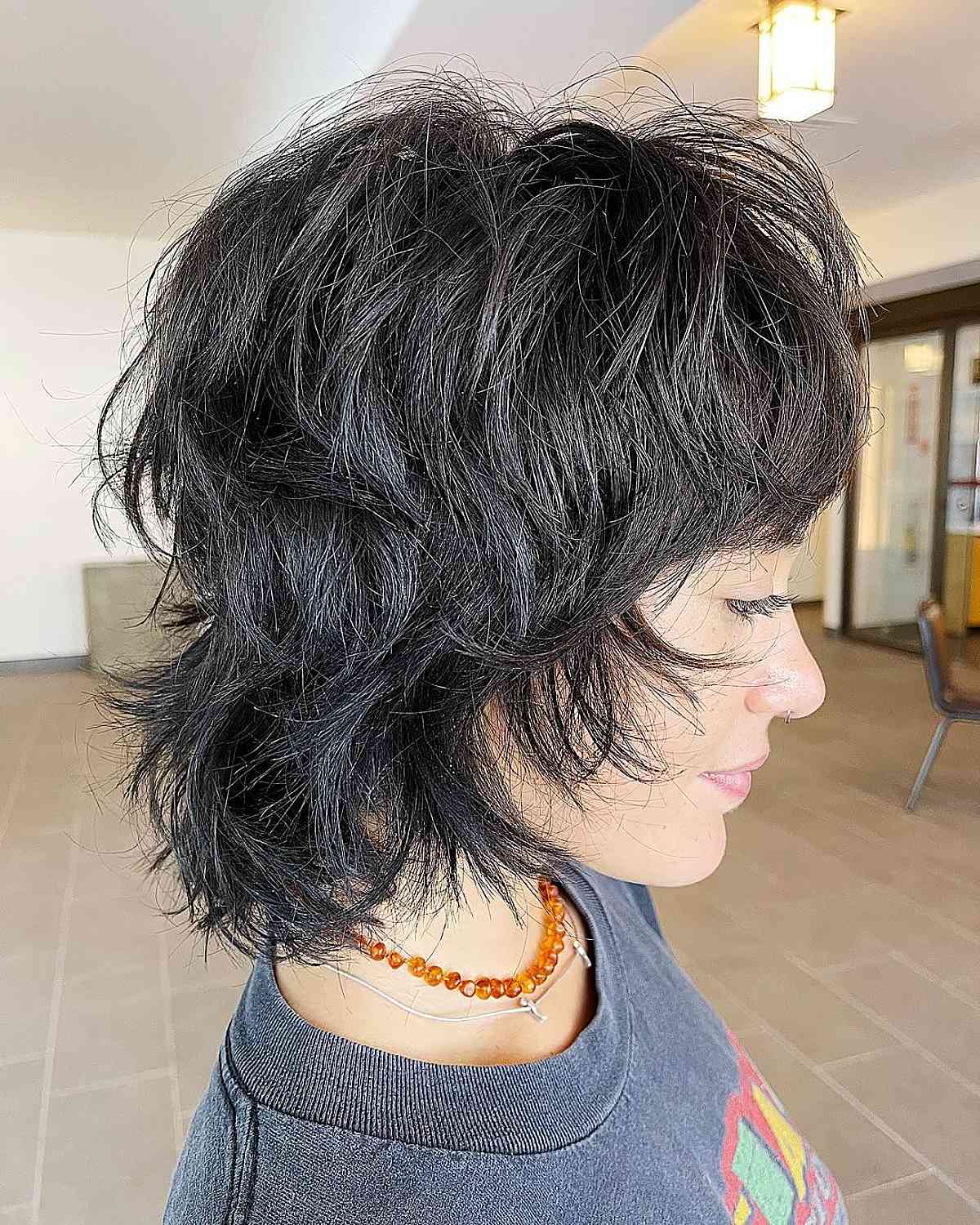 Short and shaggy wolf cut