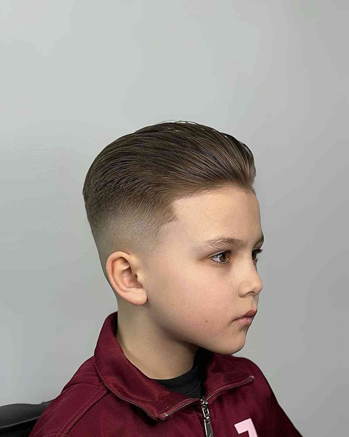 Short Slick Back for Boys with shaved sides and back