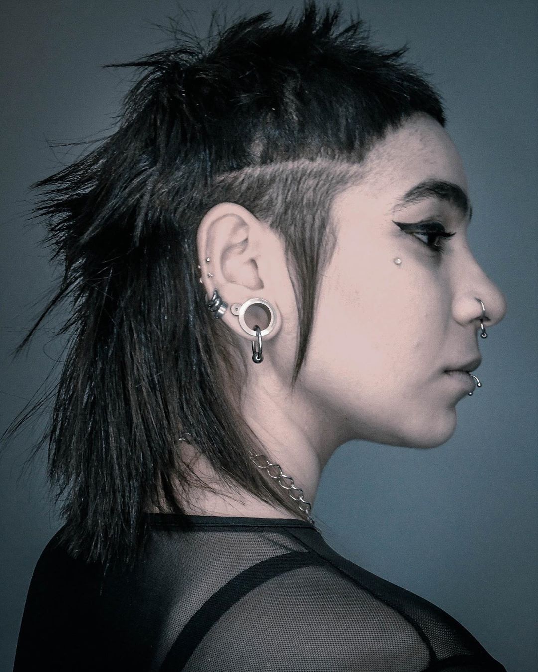 short spiky asymmetrical haircut with undercut