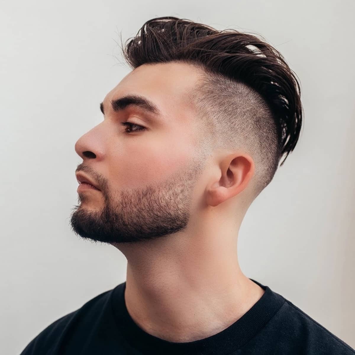 Slicked-back undercut