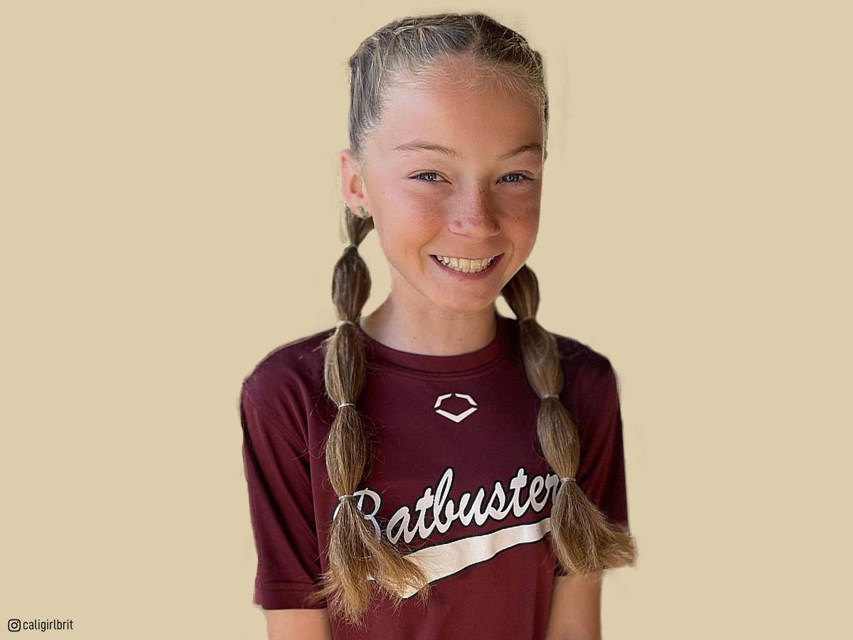 Softball hairstyles for girls