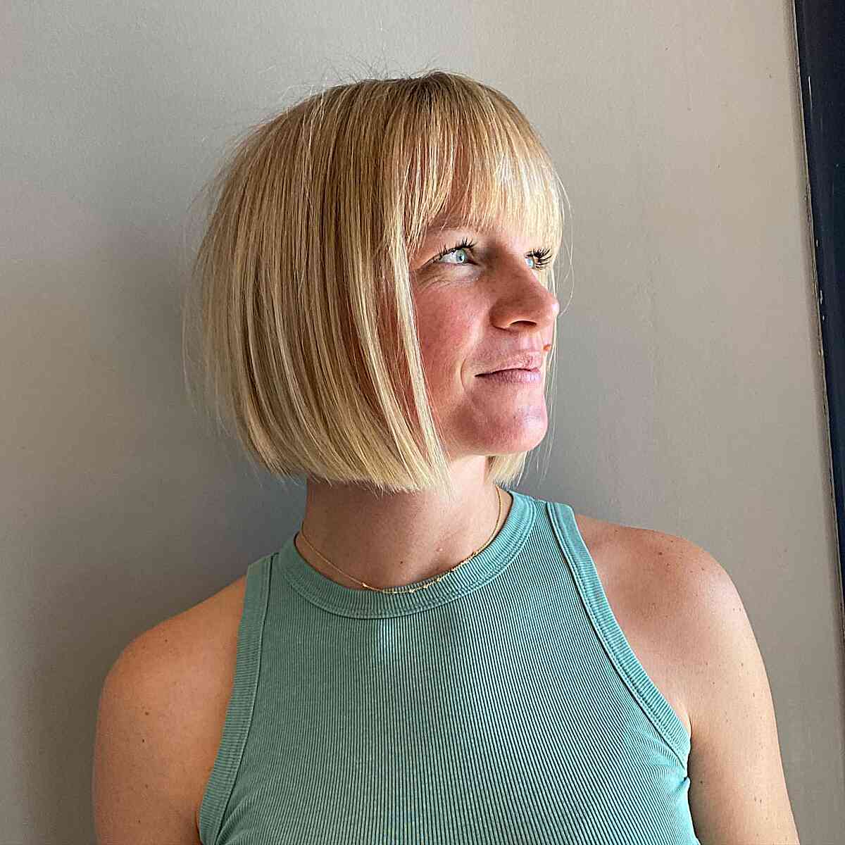 Straight A-Line Bob with Wispy Fringe