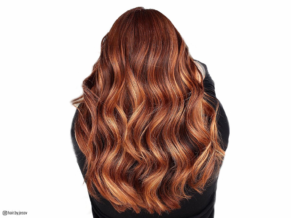 Stunning auburn balayage hair colors