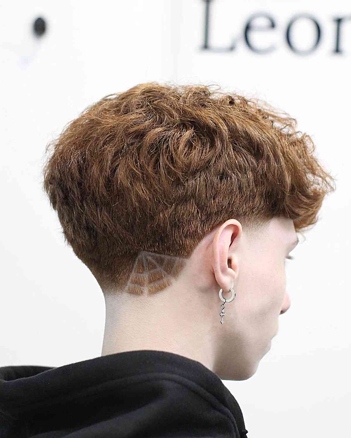 Subtle Spider Web Hair Design for Guys