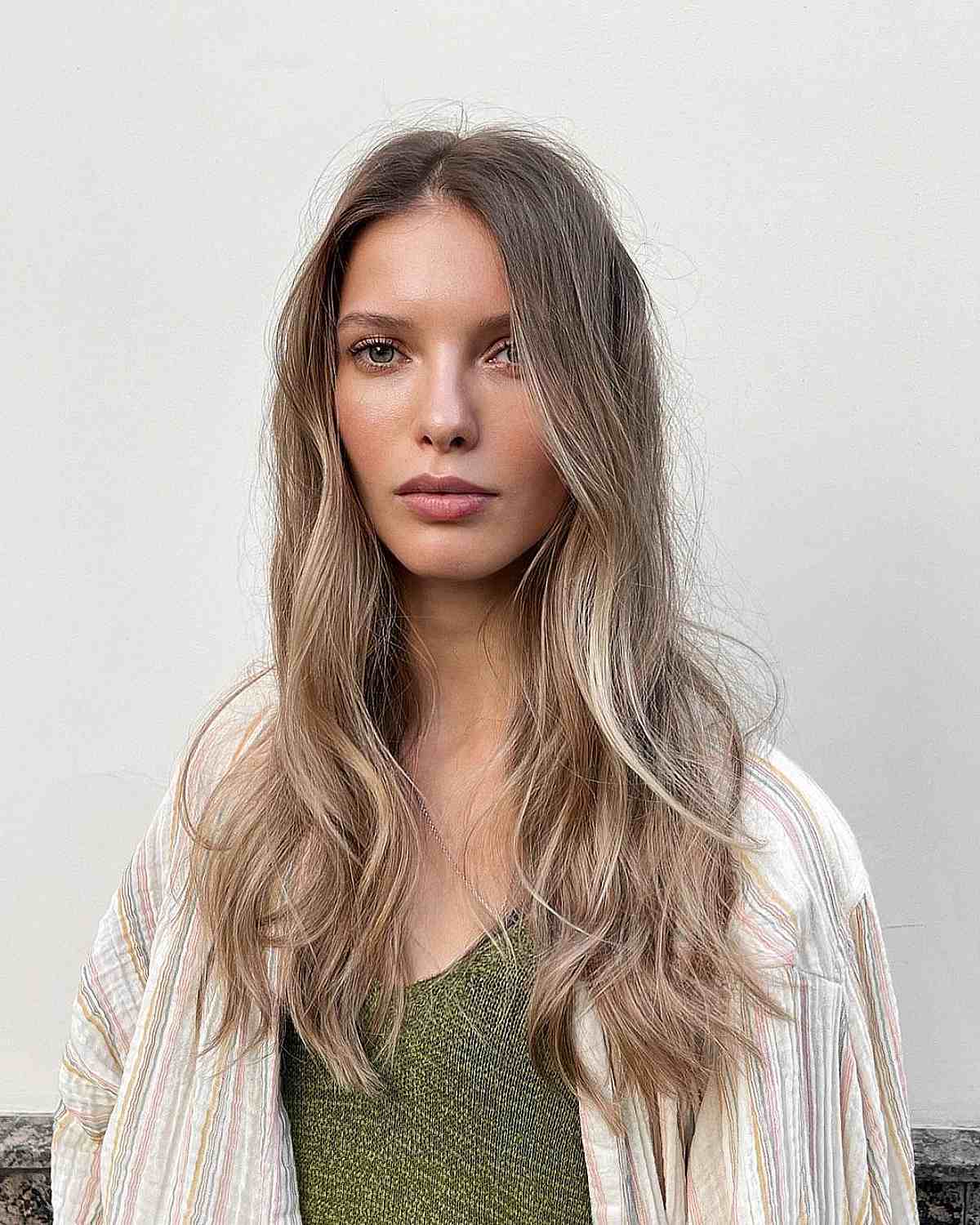 Sun-Kissed Long Thin Hair