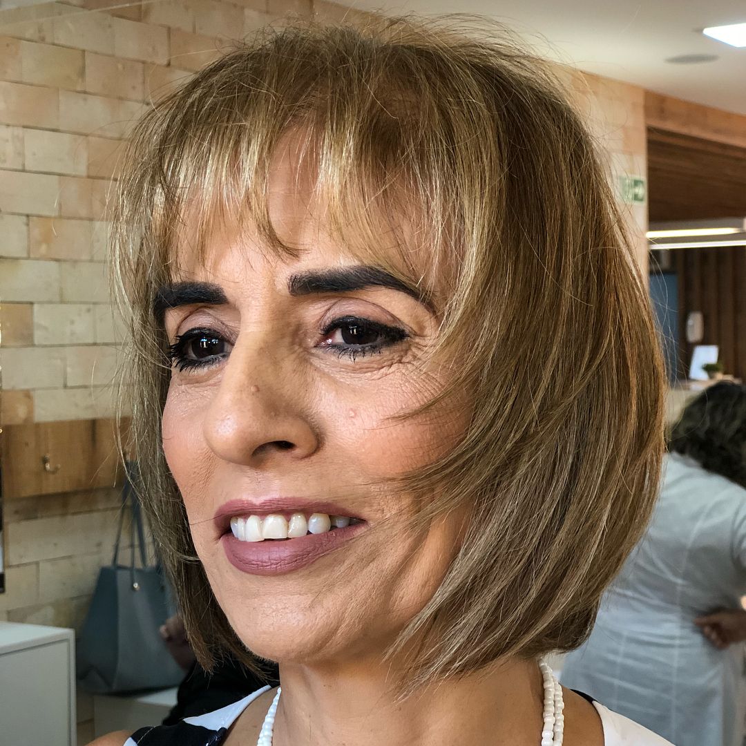 Stylish Textured choppy bob haircut for older woman