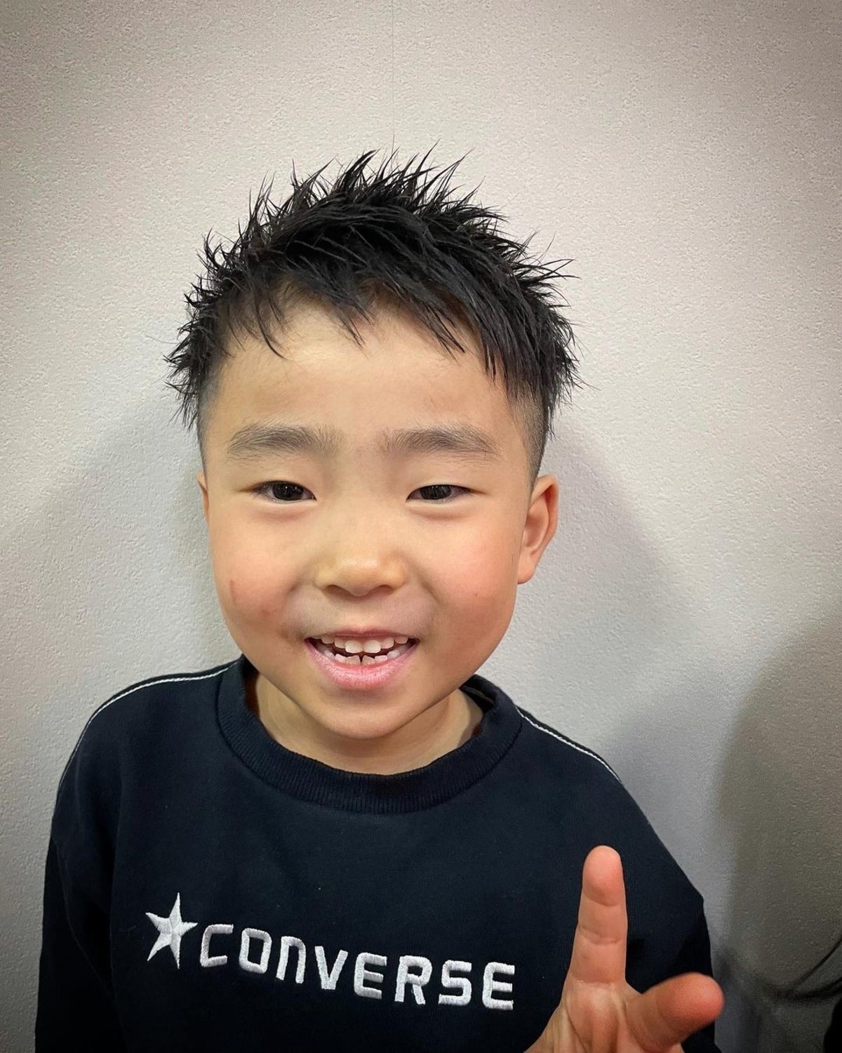 Textured haircut for toddler boy