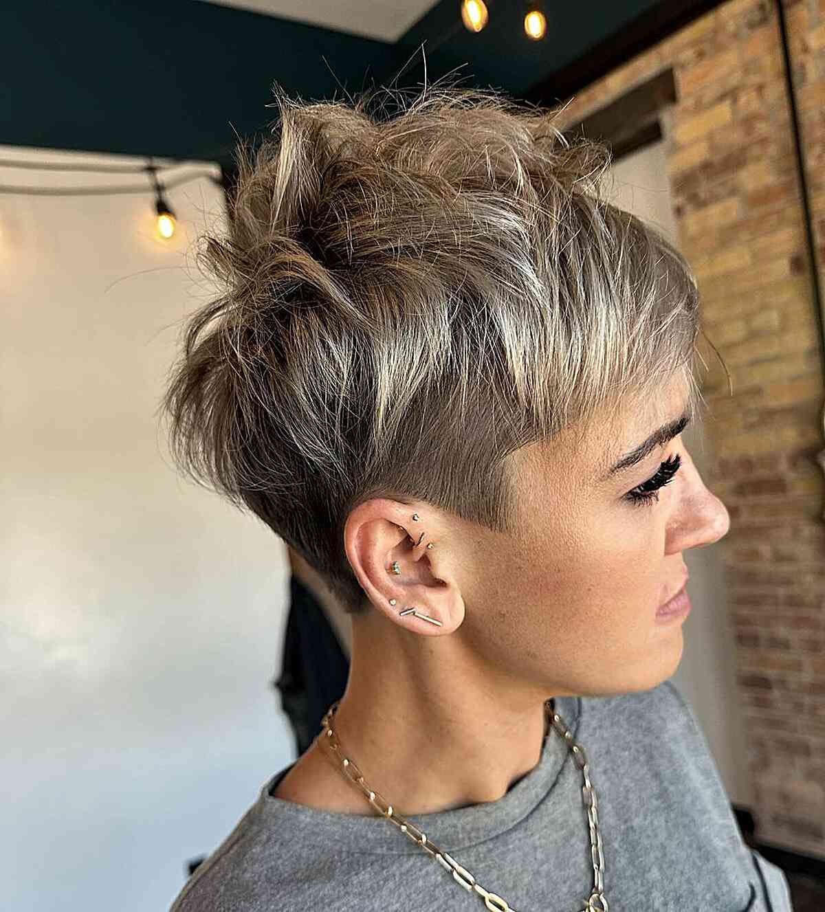 Textured Pixie Cut with an Undercut