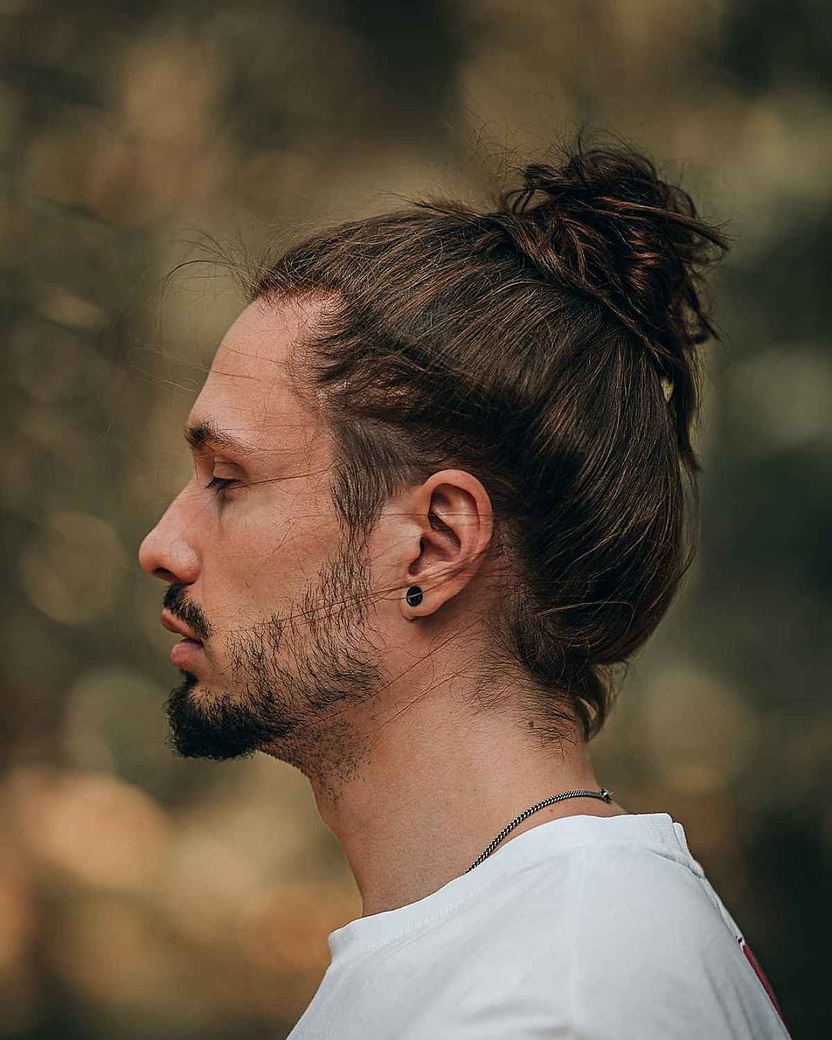 The man bun for lengthy hair