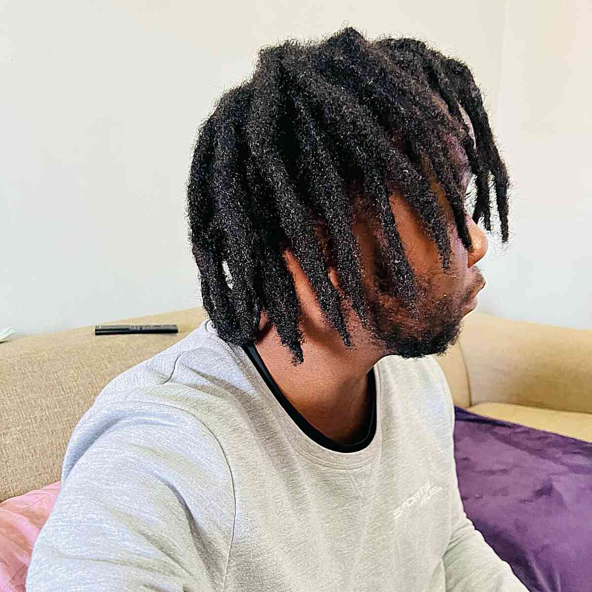 Thick Freeform Dreads on Black Men