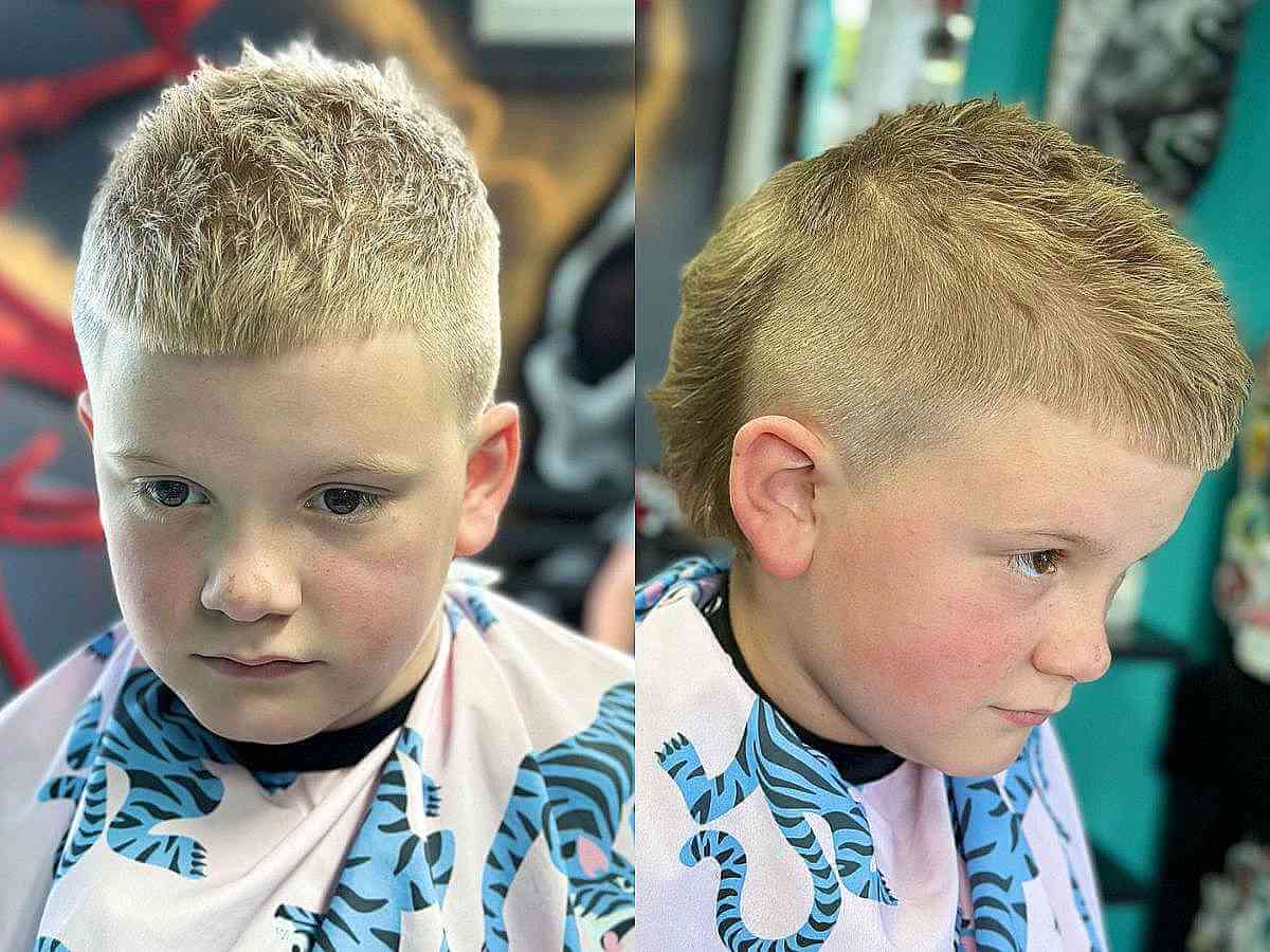 Trendy Blonde Mullet for Boys