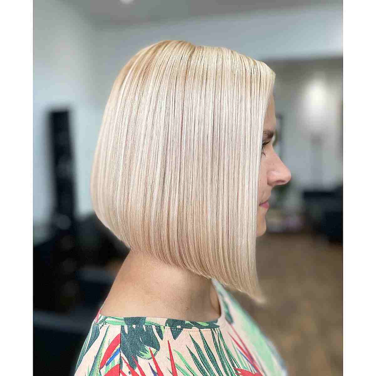 Trendy Medium Angled Bob with Layers