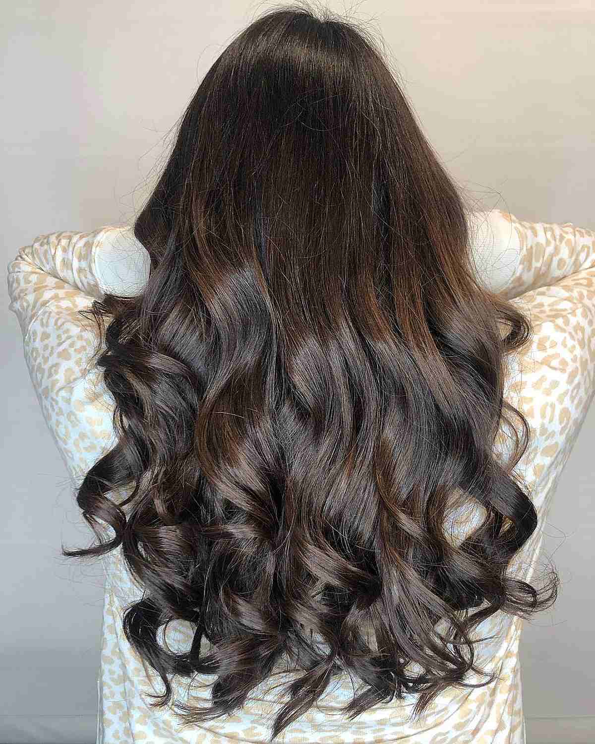 Very Dark Brunette Hair with Soft Curls