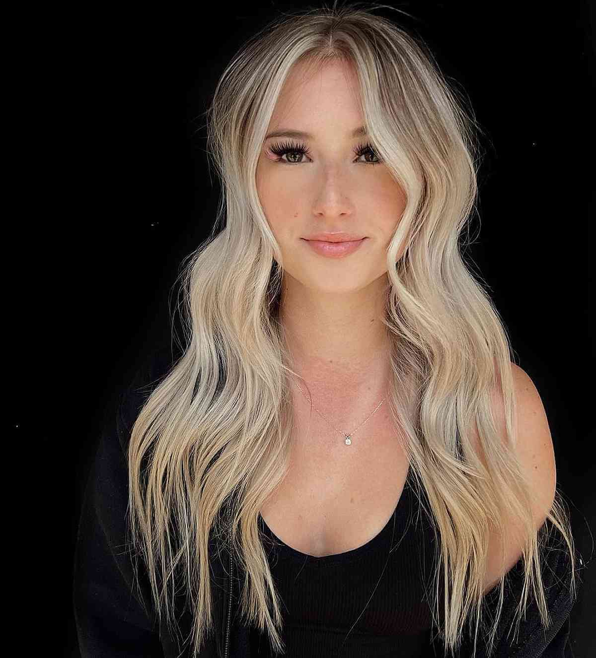 Very Long Icy Blonde Fine Hair