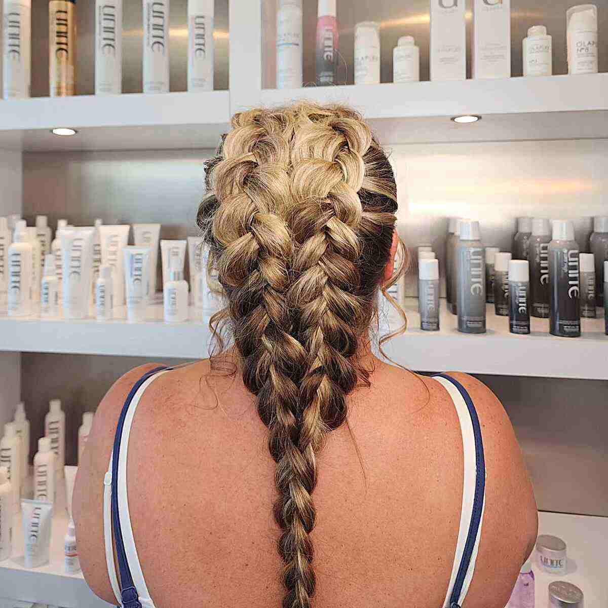 Viking-Style Long Double Dutch Braids